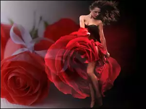 Róża, Kobieta, Spódnica