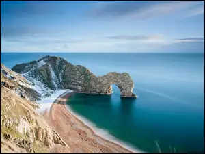Wybrzeże Jurajskie, Skała, Anglia, Łuk wapienny Durdle Door, Hrabstwo Dorse, Morze