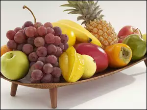 Winogrona, Ananas, Jabłka, Banany