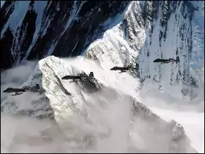 Samoloty, Thunderbolt A-10, Góry, Zima