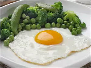 Jajko, Warzywa, Sadzone, Zielone