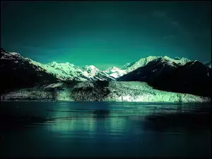 Jezioro, Góry, Nocą