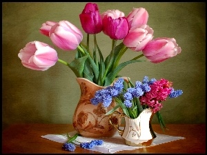 Tulipany, Wazon, Kwiaty