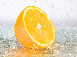 Woda, Pomarańcza, Krople