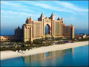 Atlantis, Hotel Palm Jumeirah, Palmy, Morze