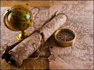 Kompas, Mapy, Globus
