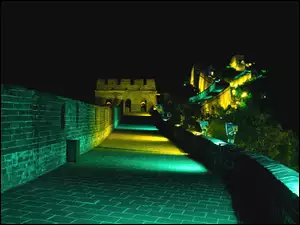 Wielki Mur Chiński, Noc, Oświetlenie
