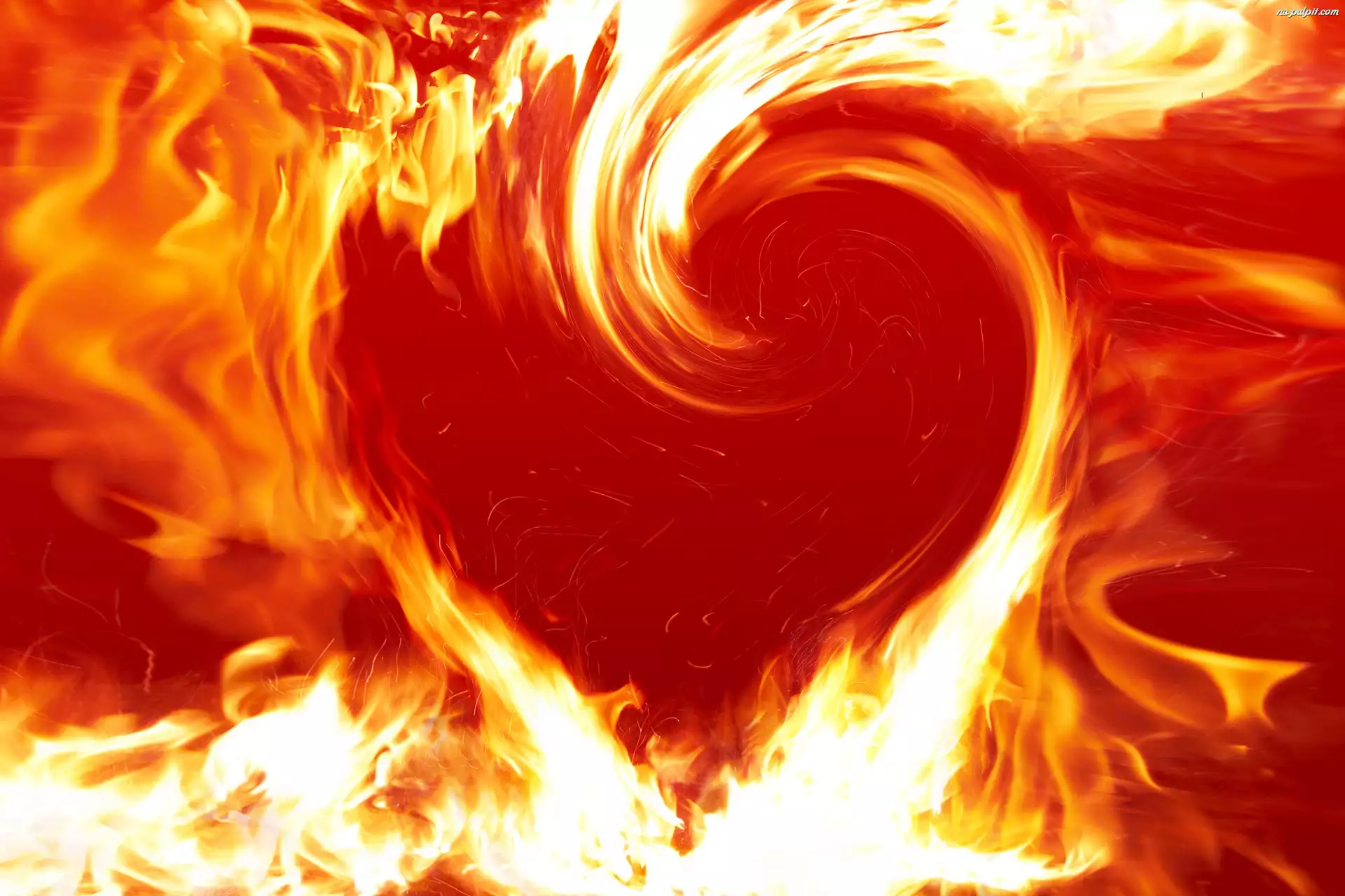 Ogień, Walentynki, Serce