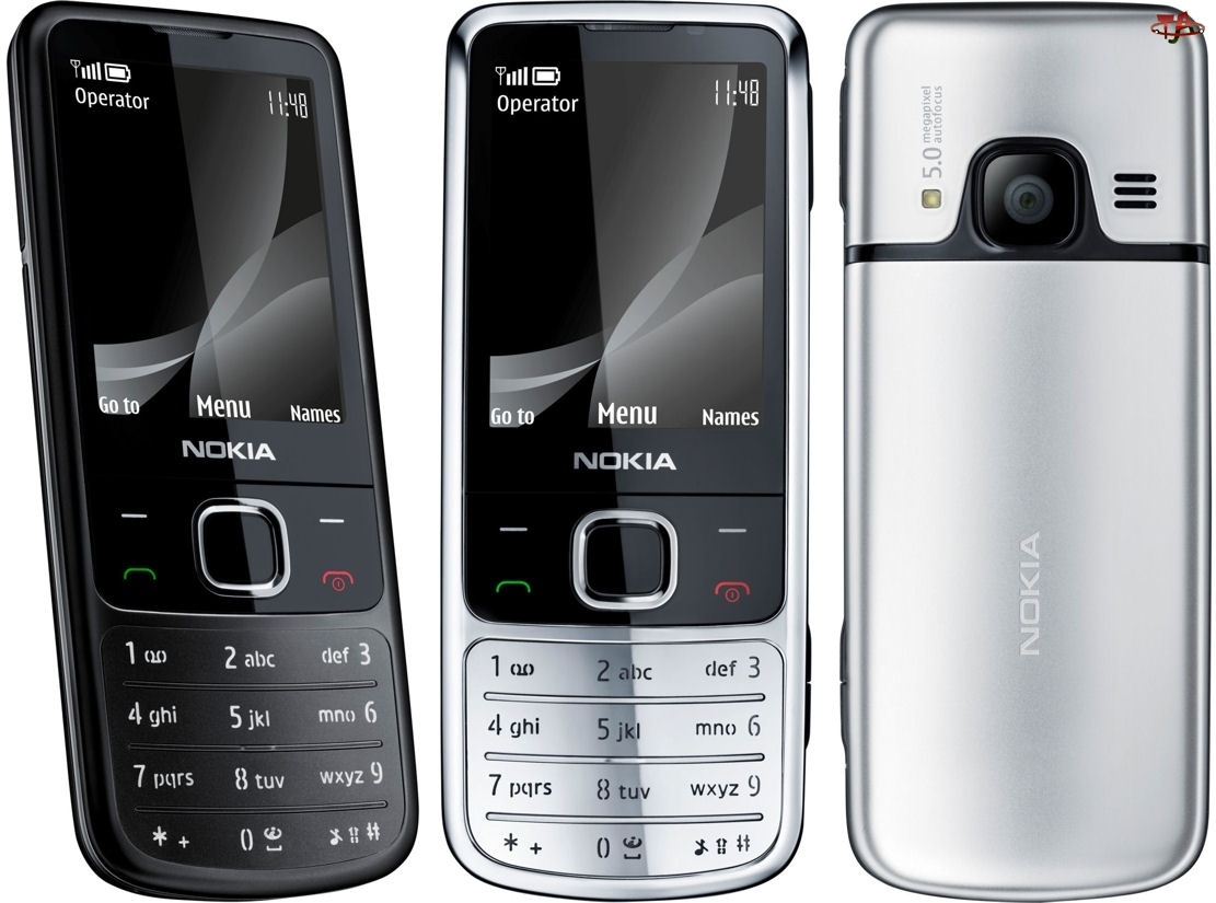 Tył, Nokia 6700 Classic, Srebrna, Czarna, Przód