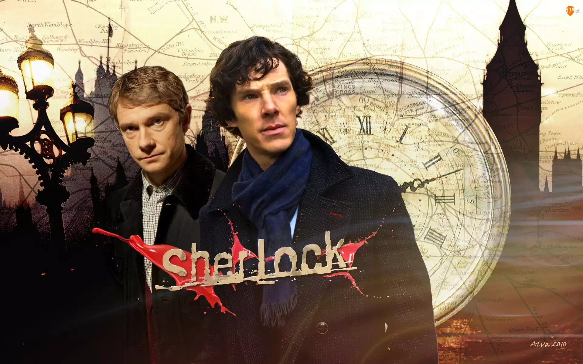 Sherlock, Londyn, Martin Freeman, Benedict Cumberbatch