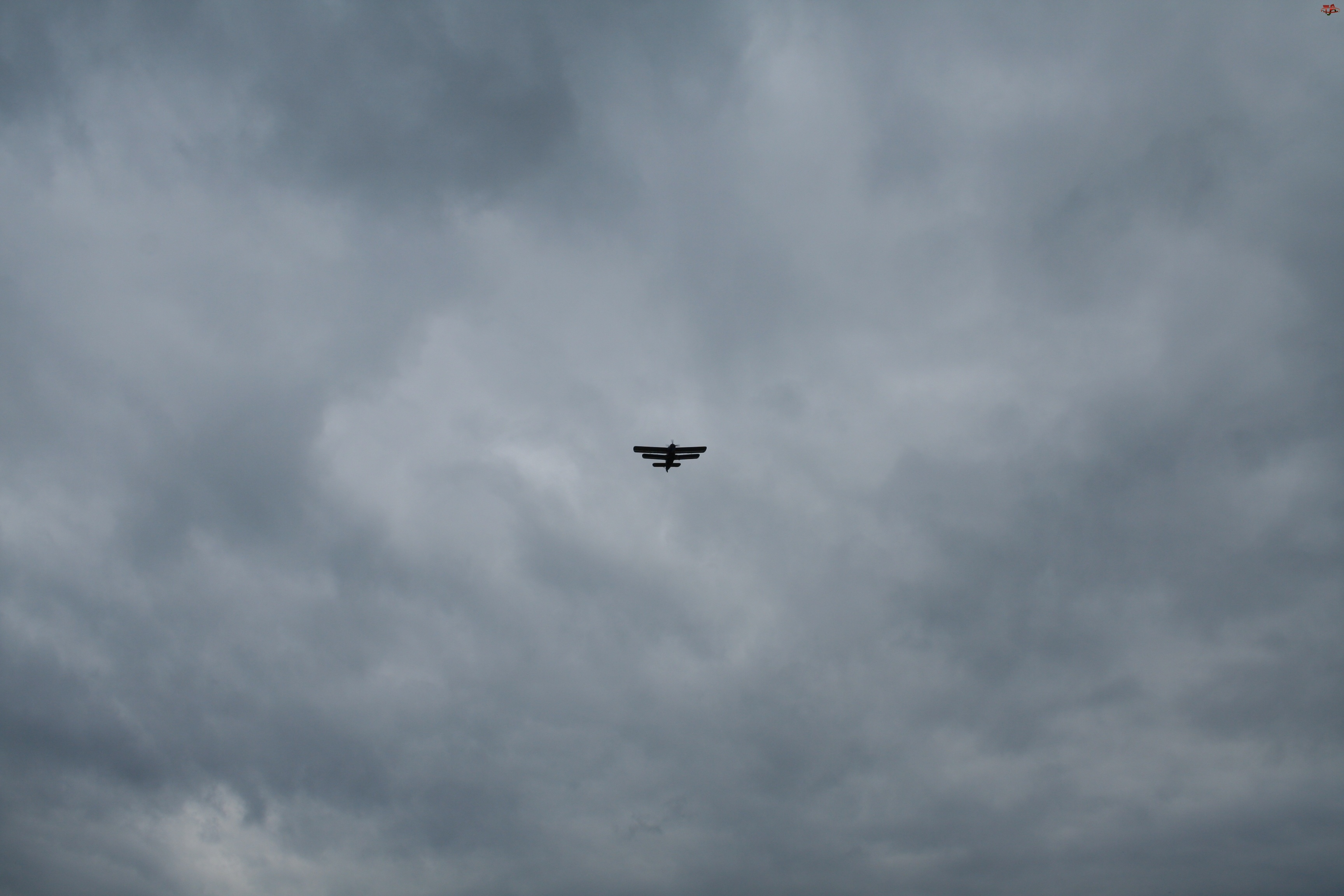 Chmury, Niebo, Samolot