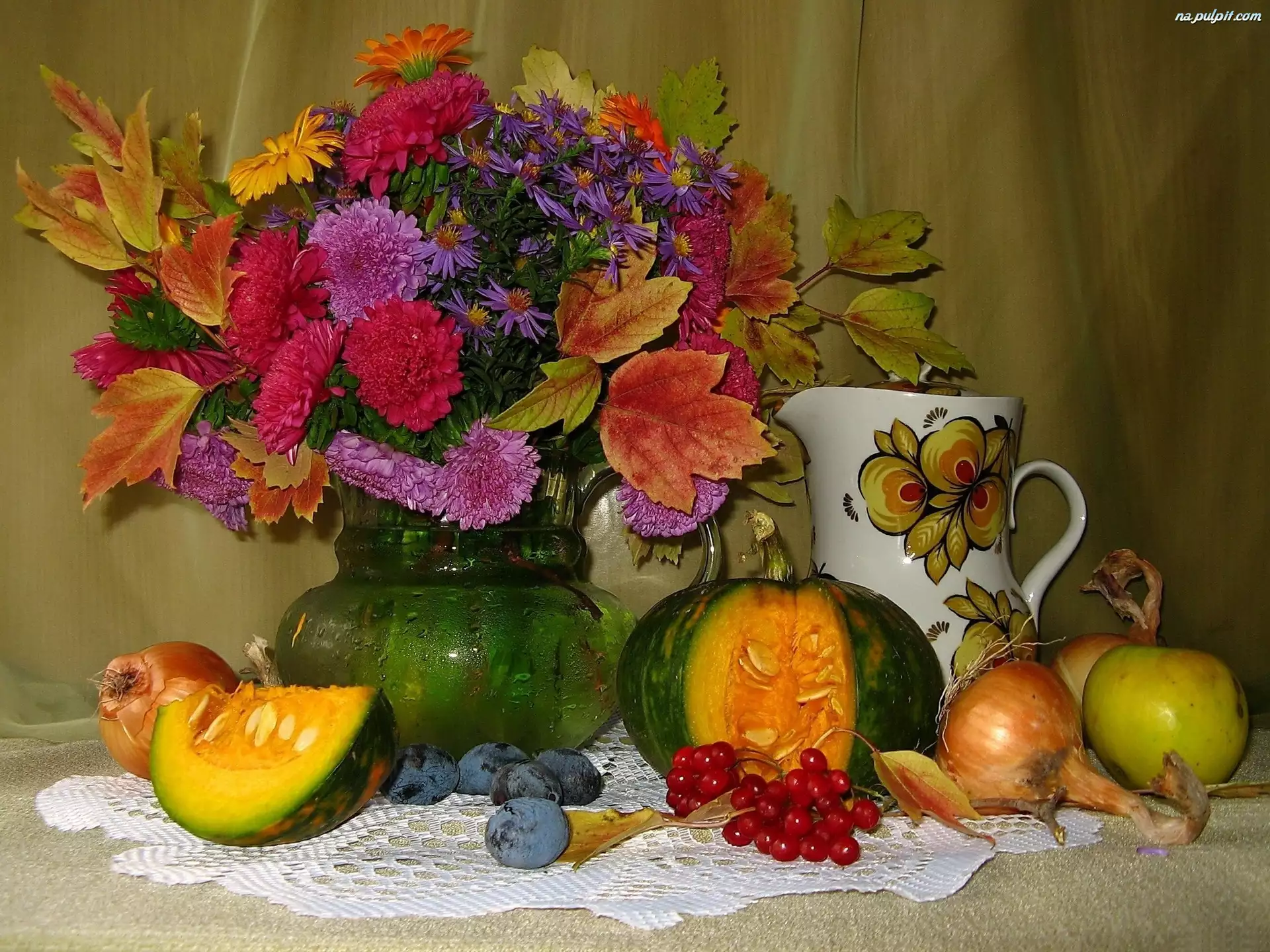 Jesienny, Warzywa, Bukiet, Owoce