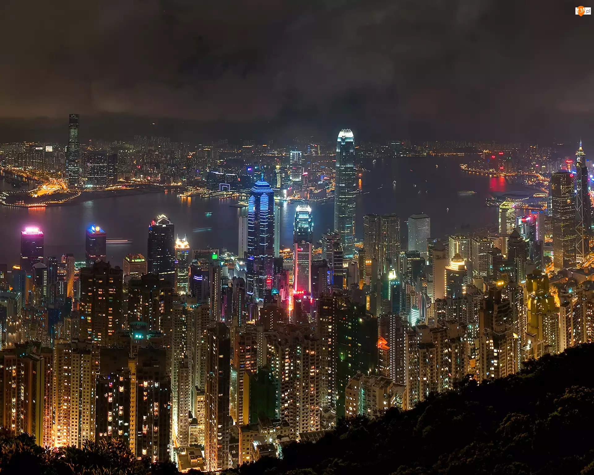 Nocą, Hong, Kong