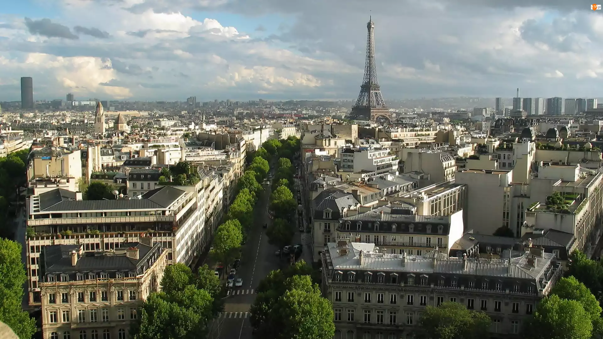 Paryż, Miasta, Wieża Eiffla, Panorama