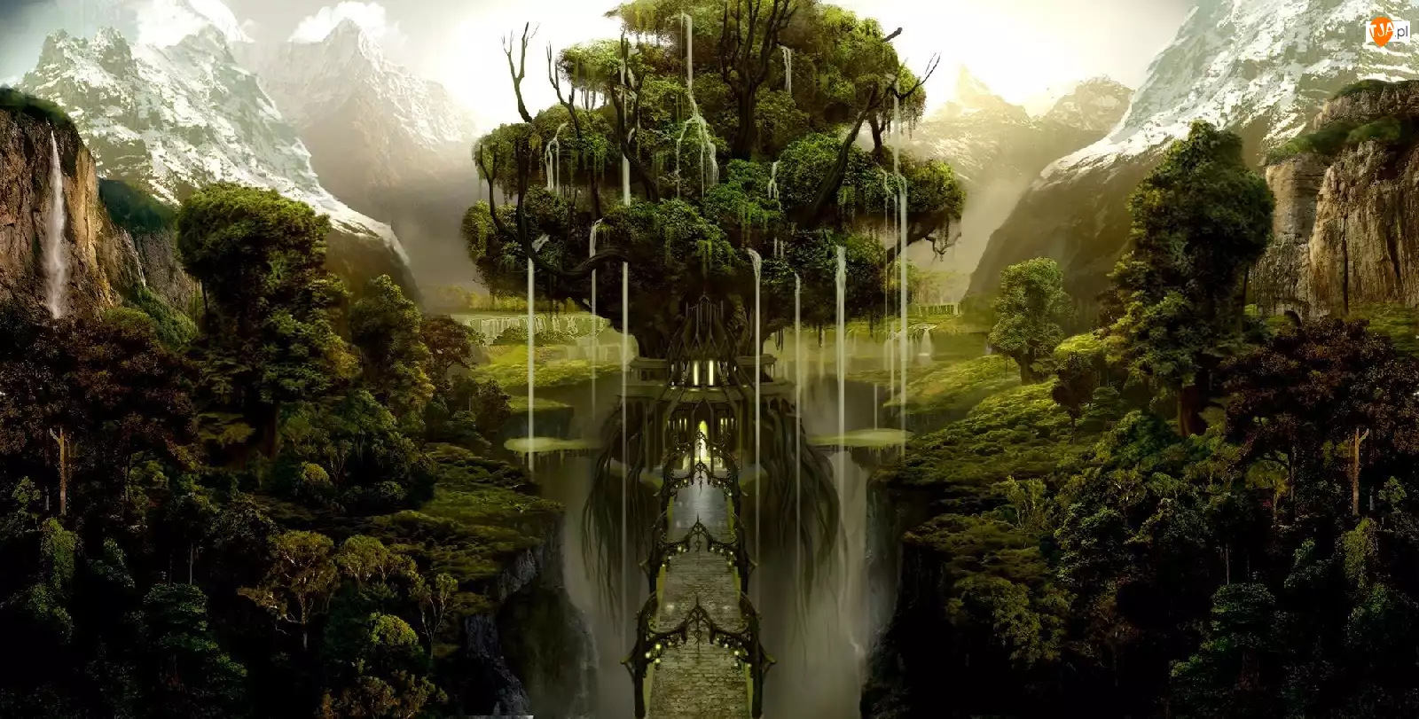 Woda, Góry, Drzewa