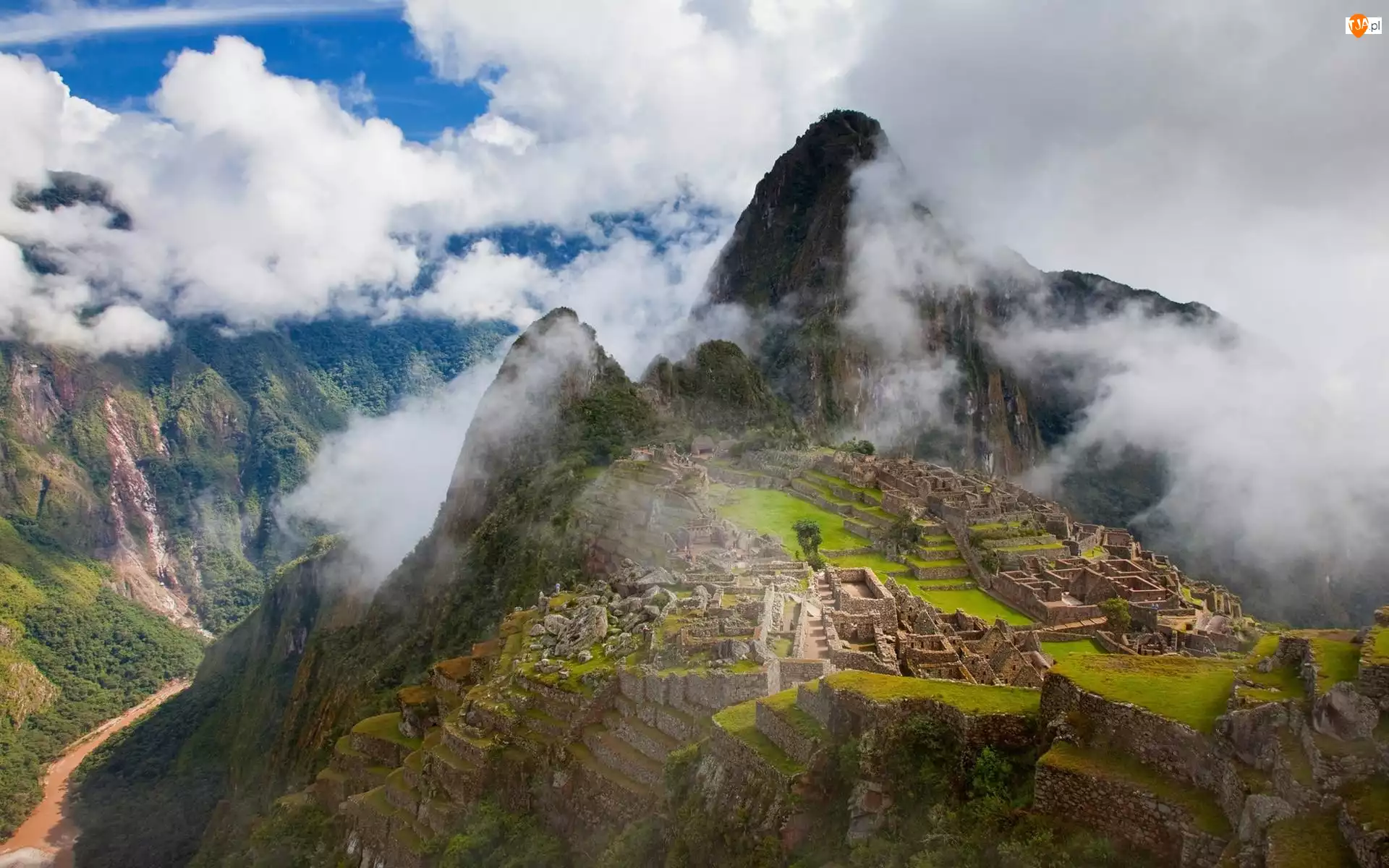 Chmury, Peru, Ruiny, Machu Picchu, Góry