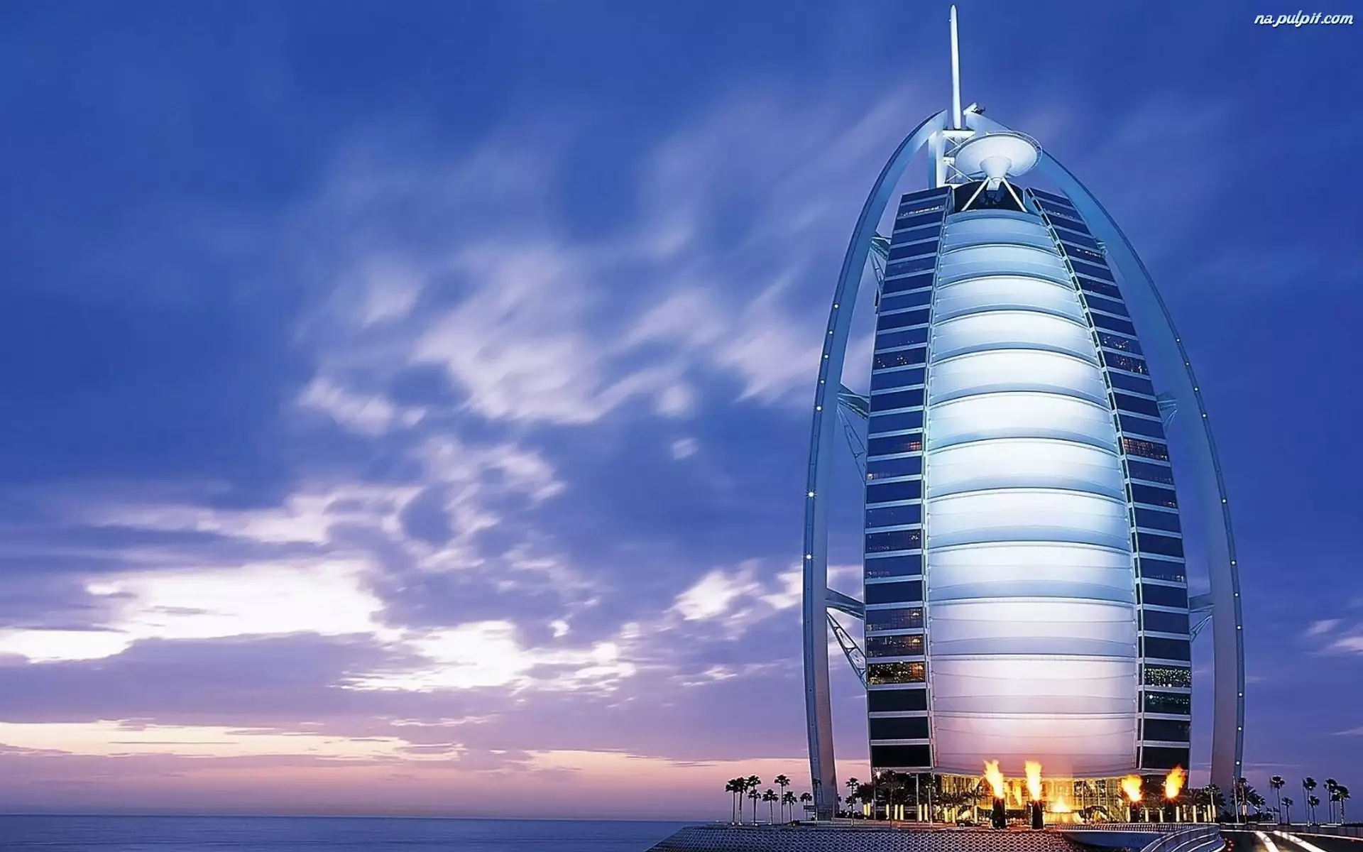 Hotel, Chmury, Dubaj, Zjednoczone Emiraty Arabskie, Burj Al Arab
