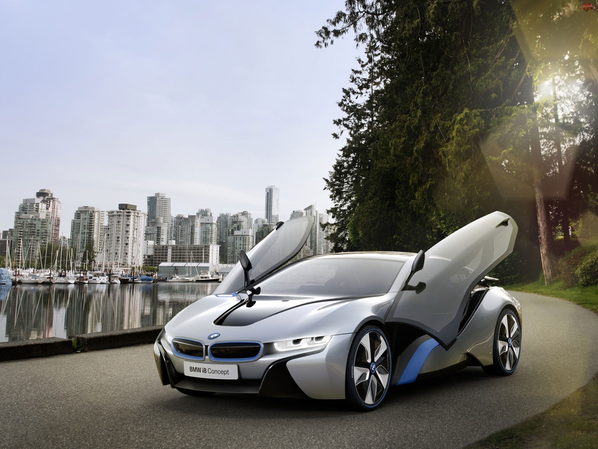 BMW i8 Concept, Miasto, Otwarte, Drzwi