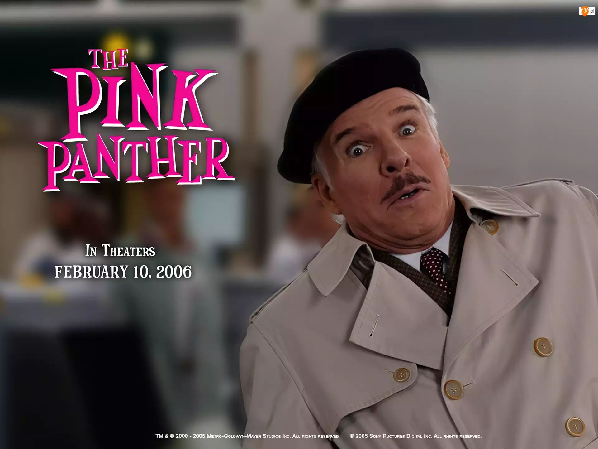 płaszcz, aktor, Steve Martin, The Pink Panther, beret