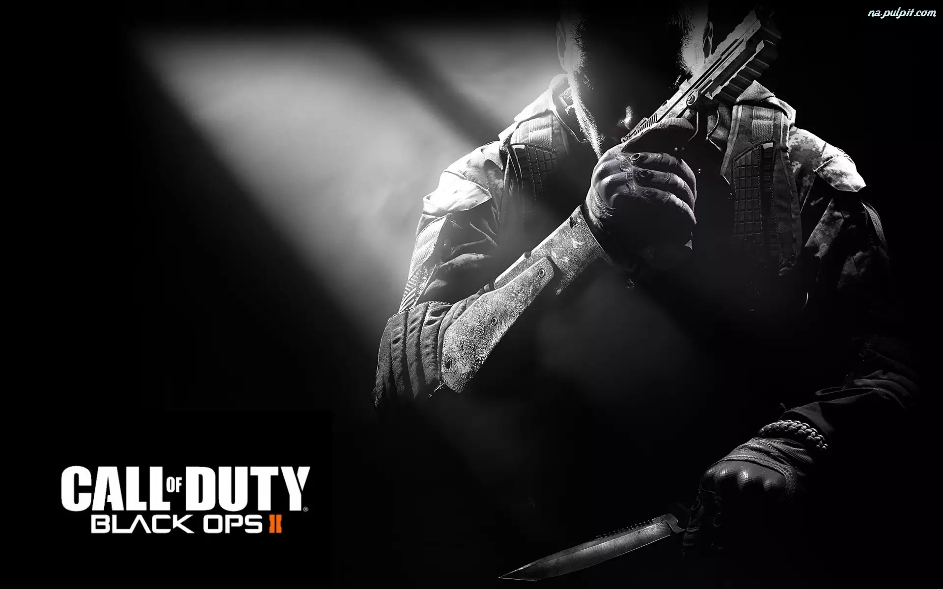 Żołnierz, Call of Duty Black Ops, Pistolet, Nóż