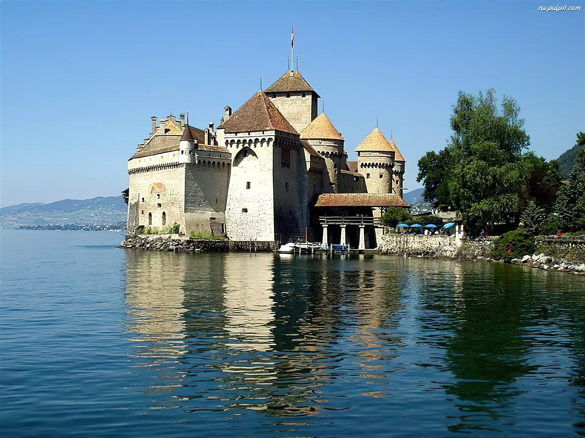 Montreux, Jezioro, Chillon, Zamek, Szwajcaria