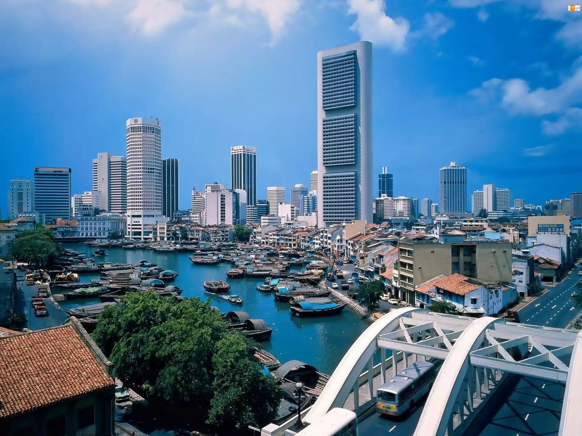 Most, Singapur, Miasto, Port