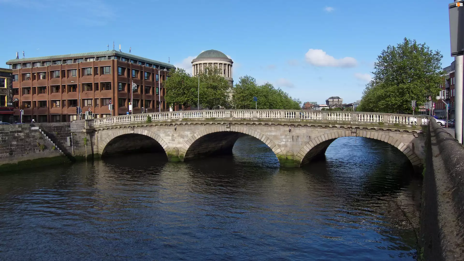 Dom, Irlandia, Rzeka, Most, Dublin
