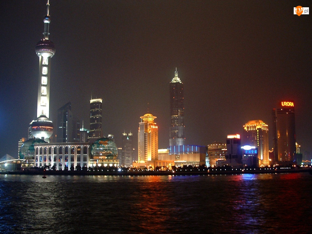 Chiny, Panorama, Miasta, Szanghai