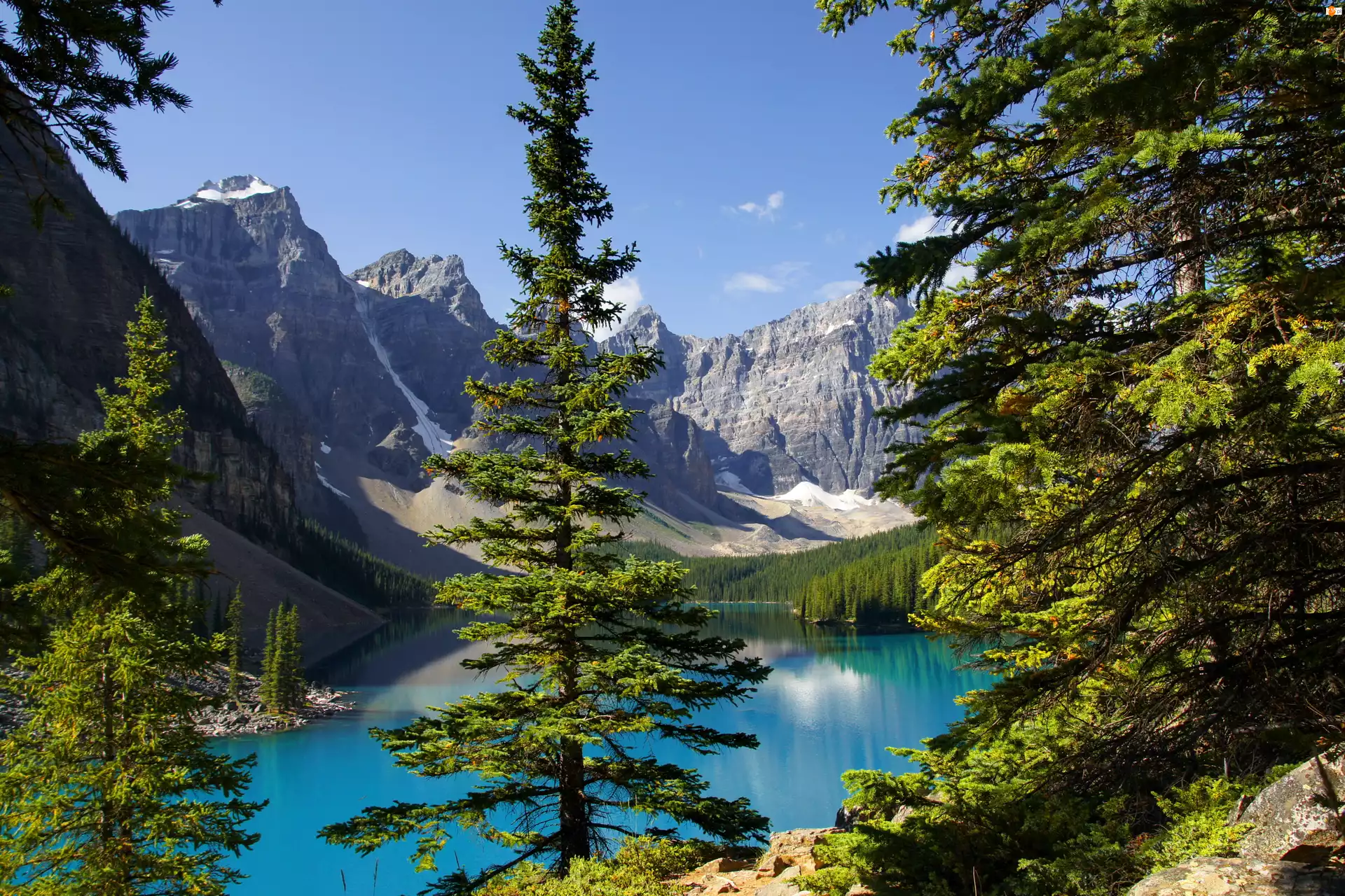 Kanada, Góry, Lady, Jezioro