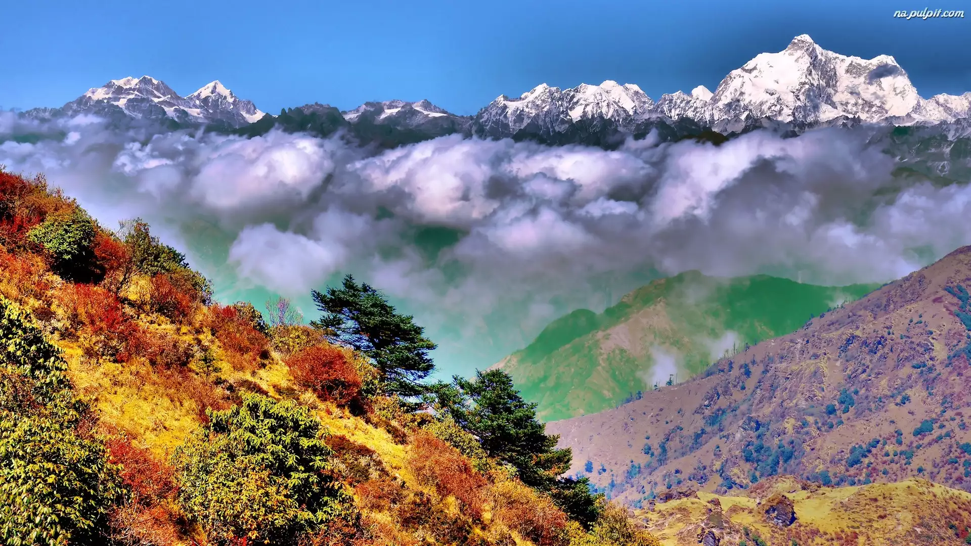 Himalaje, Chmury, Góry