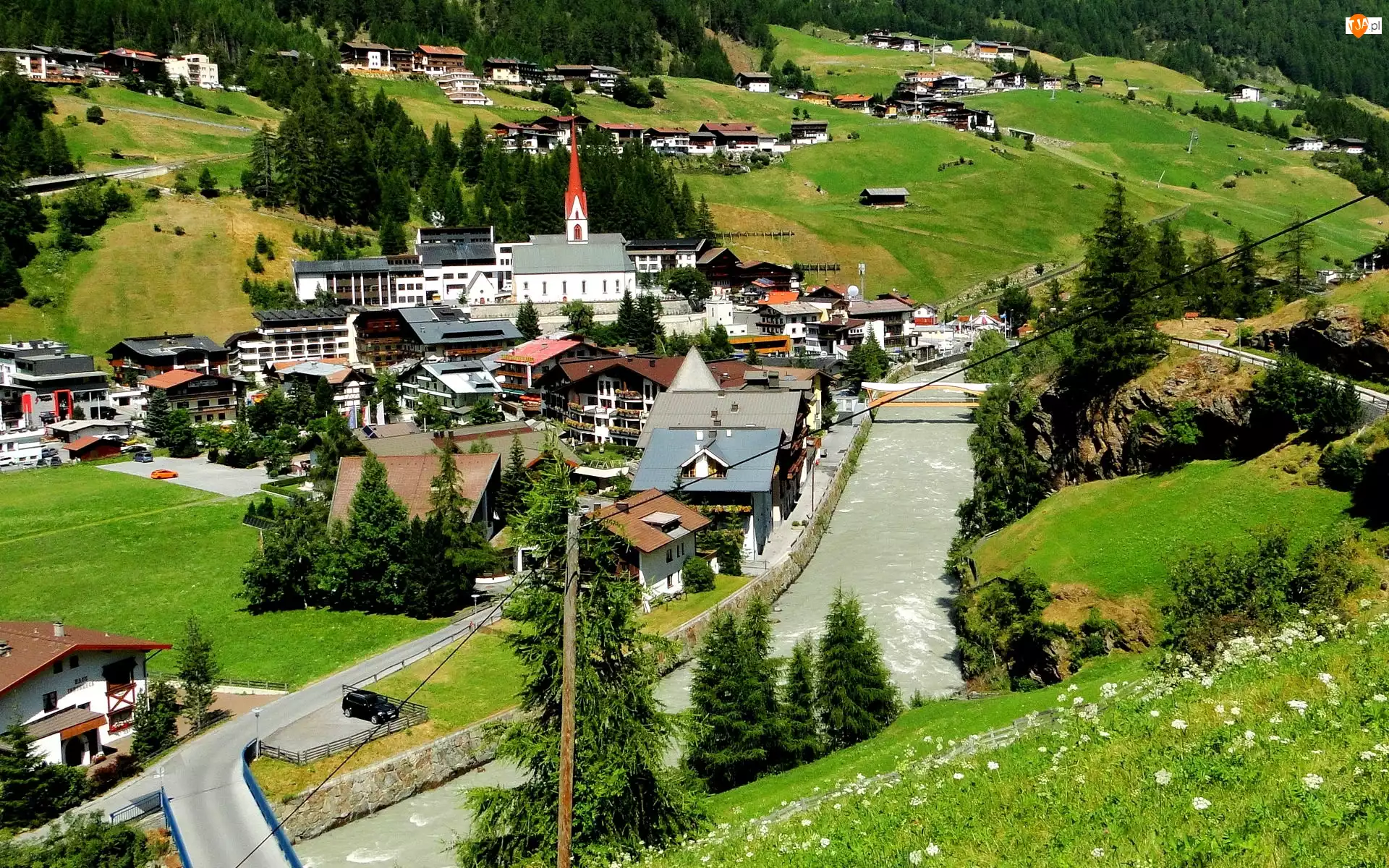 Rzeka, Austria, Miasteczko, Tyrol