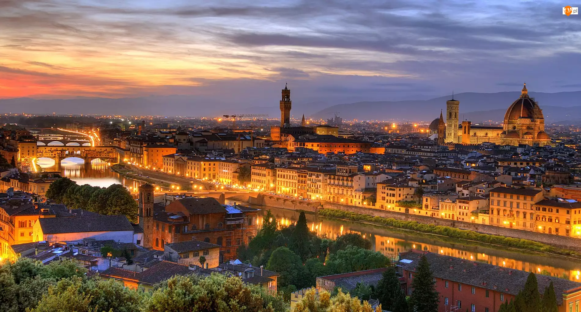 Włochy, Arno, Florencja, Rzeka