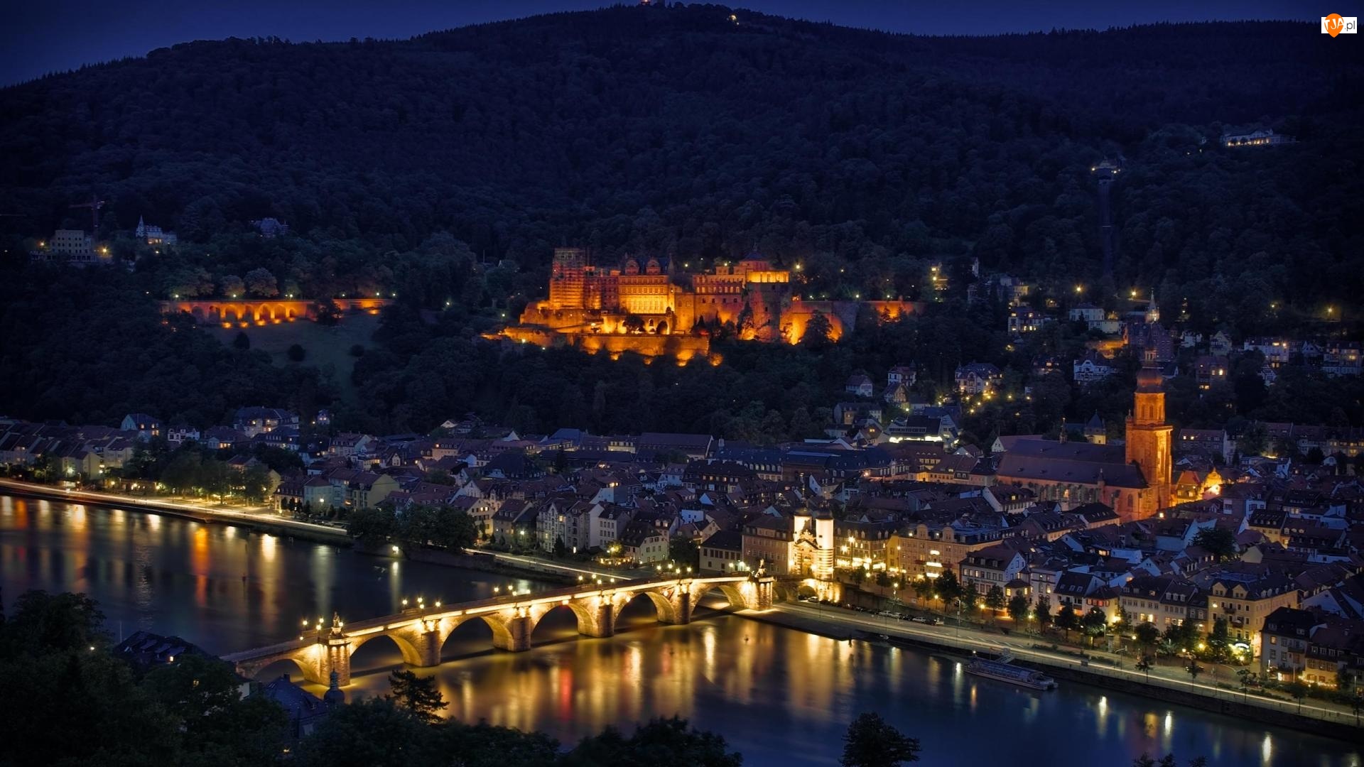 Noc, Panorama, Heidelberg, Niemcy
