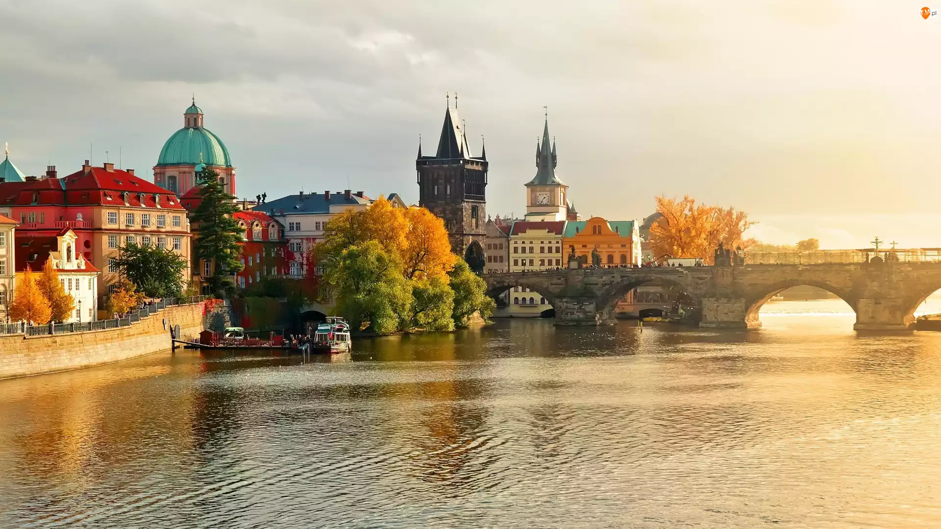 Europa, Rzeka, Czechy, Most, Praga, Miasto