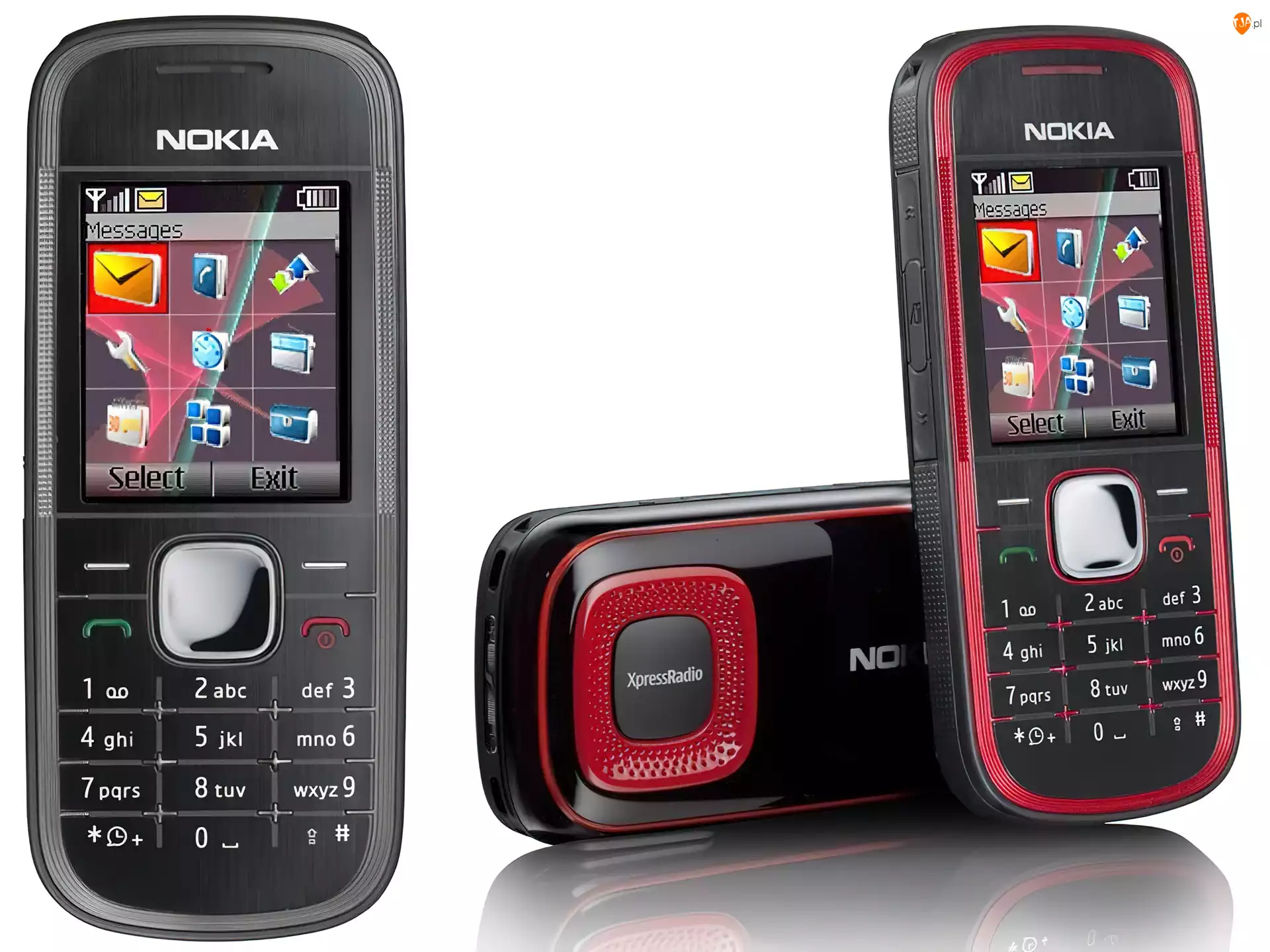 Czerwona, Nokia 5030, Czarna