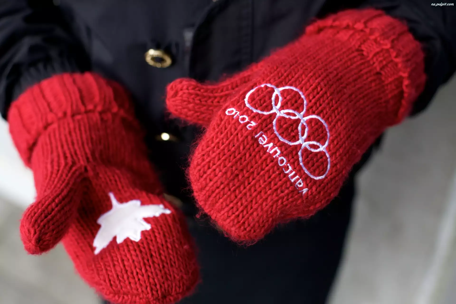 Vancouver 2010, czerwone, rękawiczki