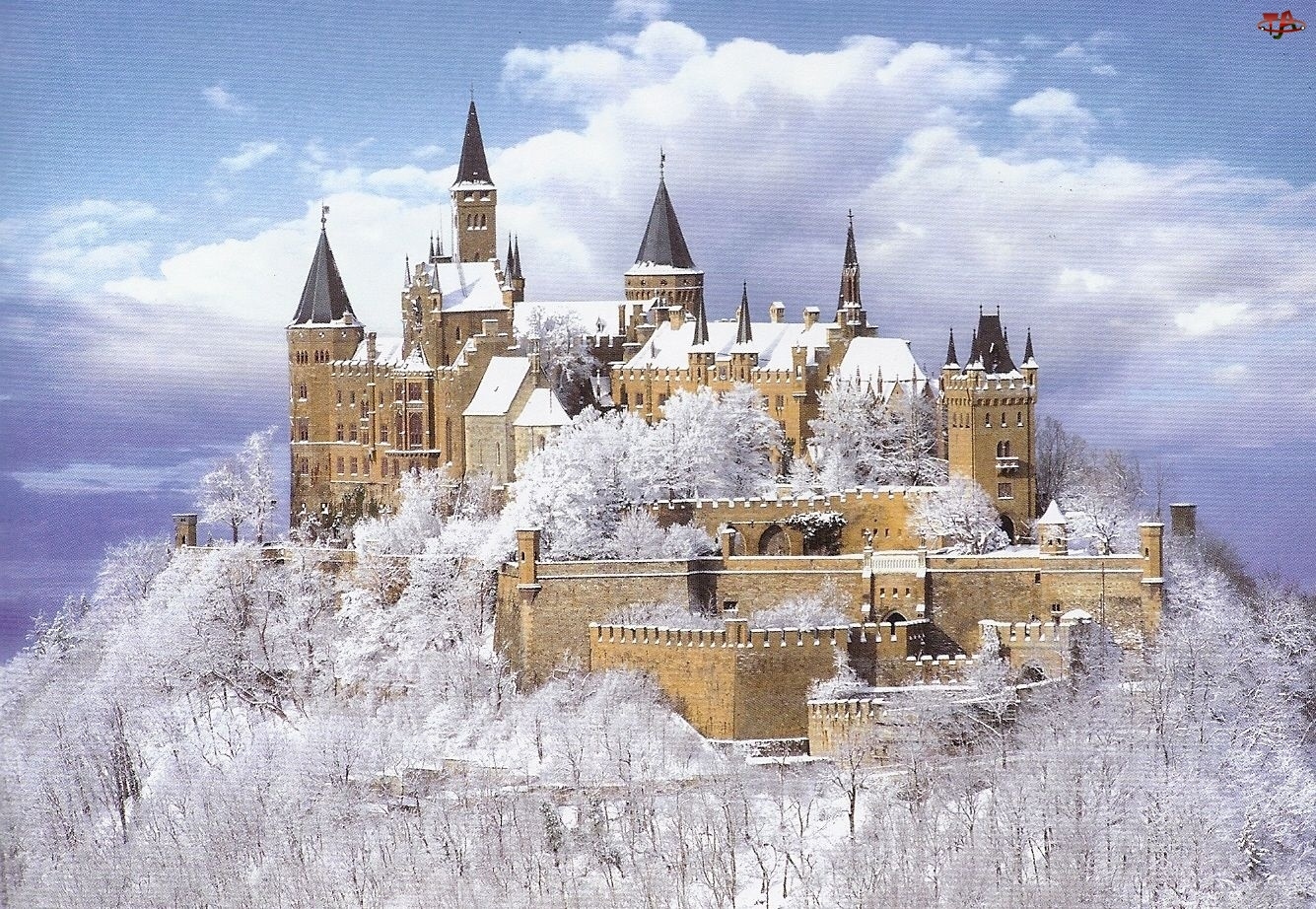Zima, Niemcy, Zamek, Burg Hohenzollern