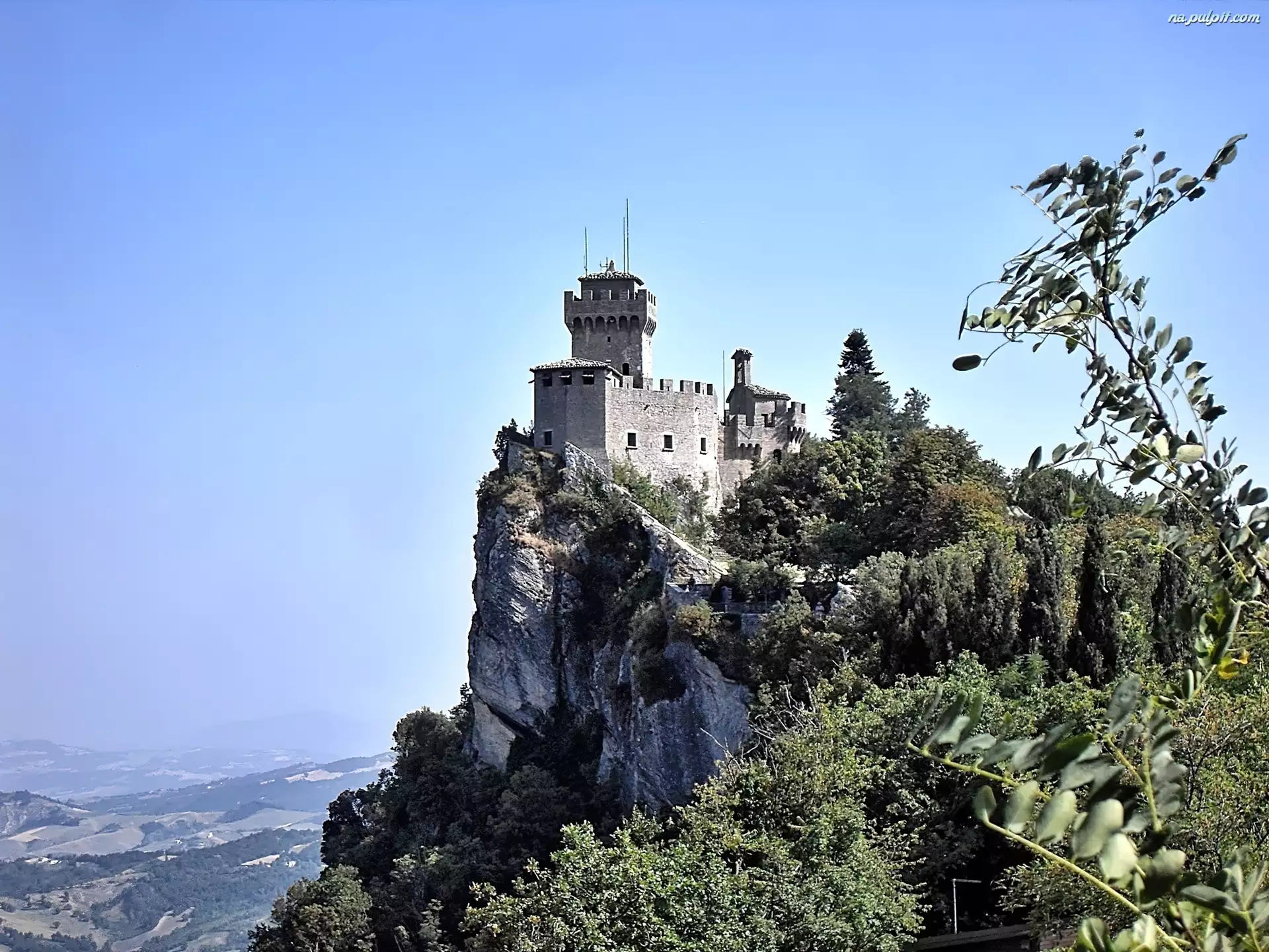 Akacje, San Marino, Ruiny, Zamek, Skały
