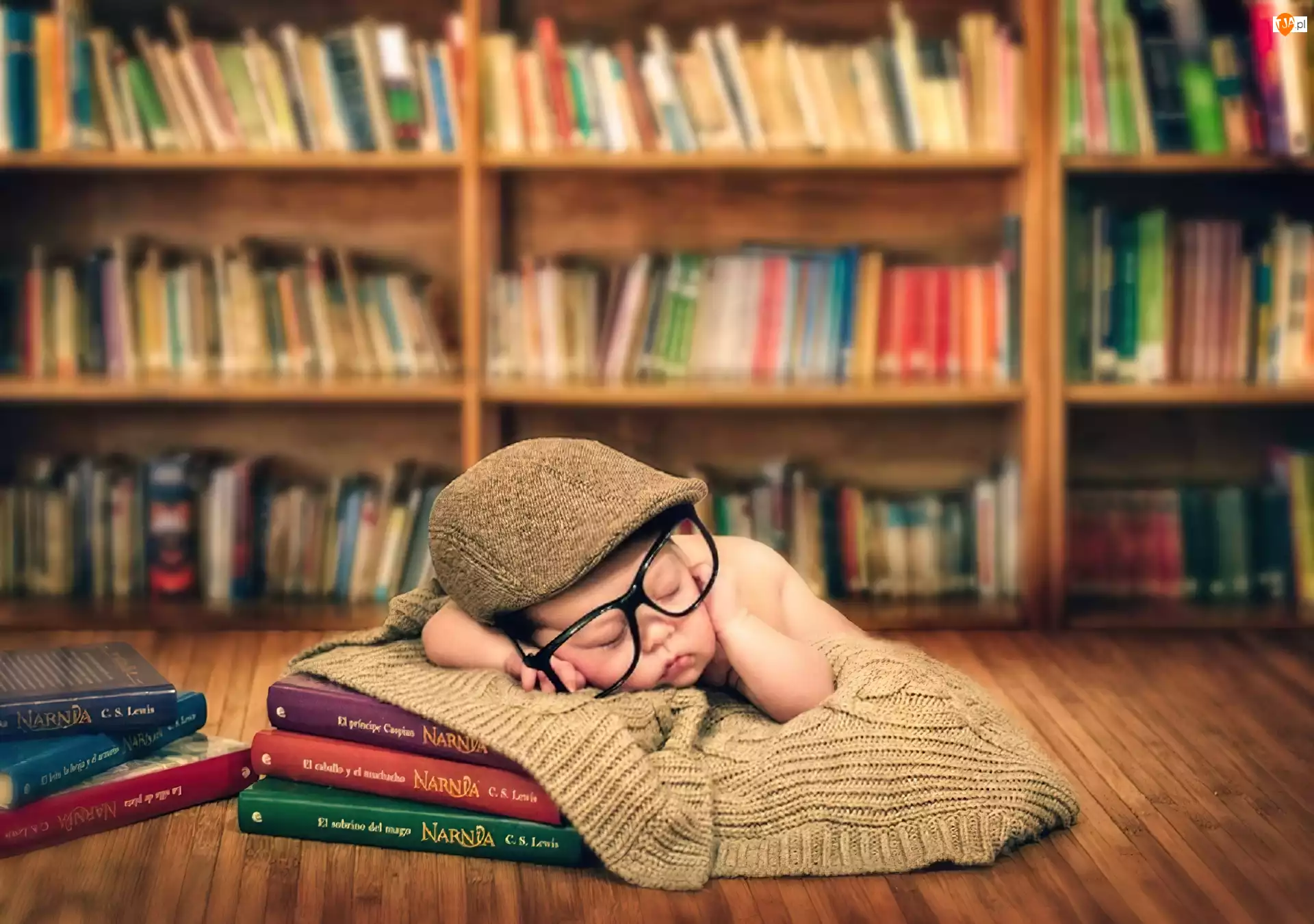 Śpiące, Książki, Dziecko, Okulary
