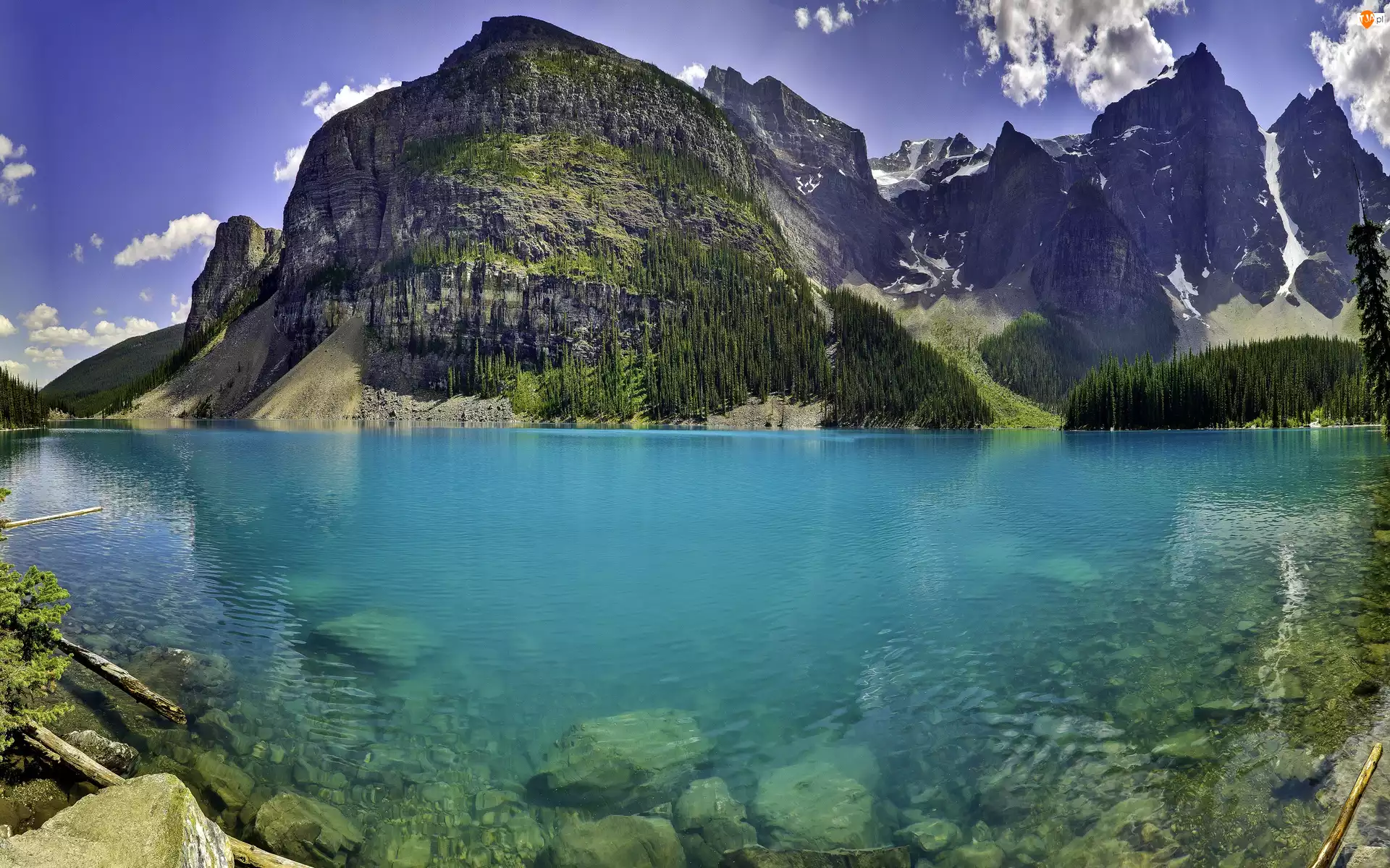 Jezioro, Kanada, Góry, Banff