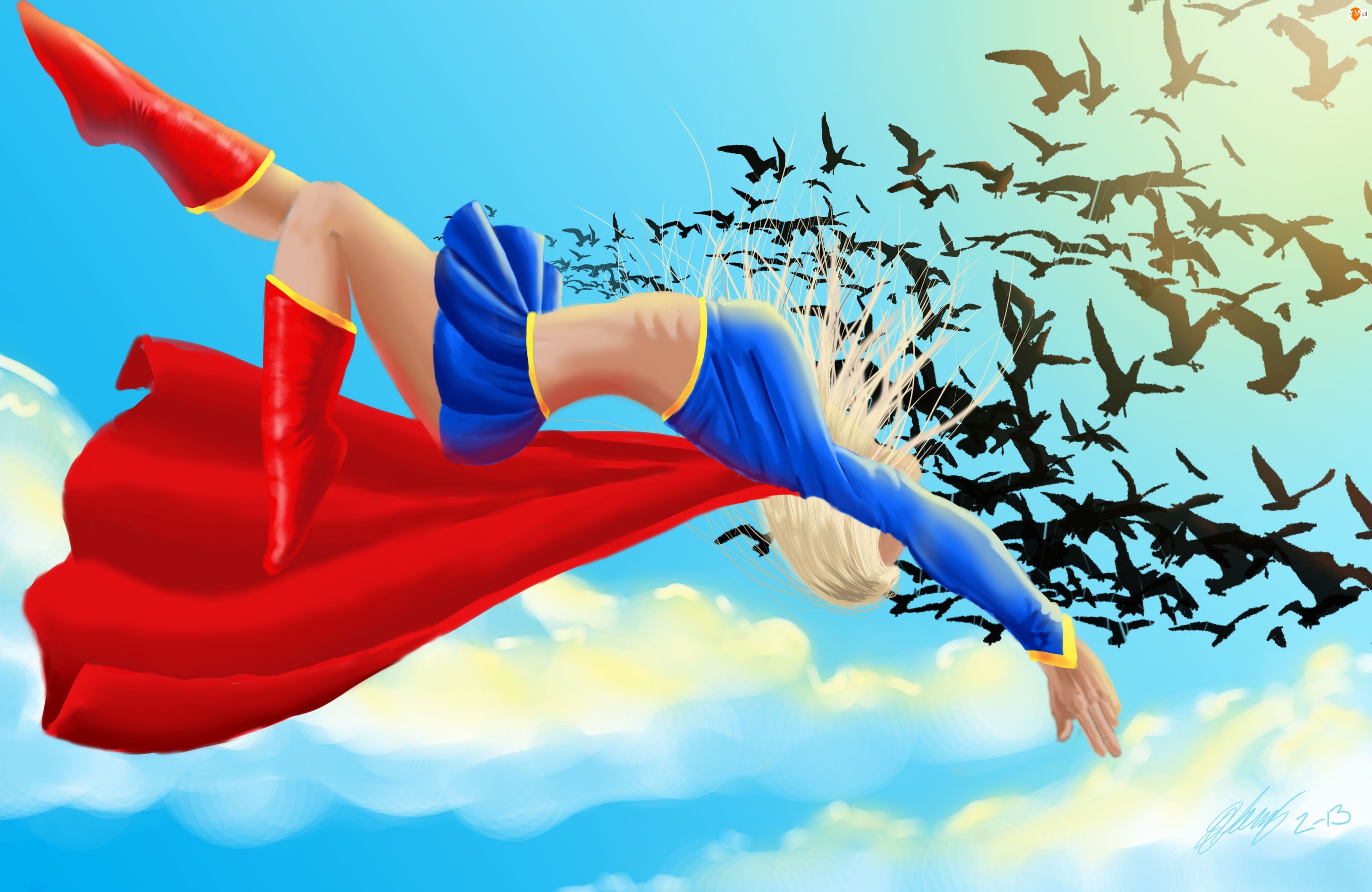 Ptaki, Kobieta, Supermen