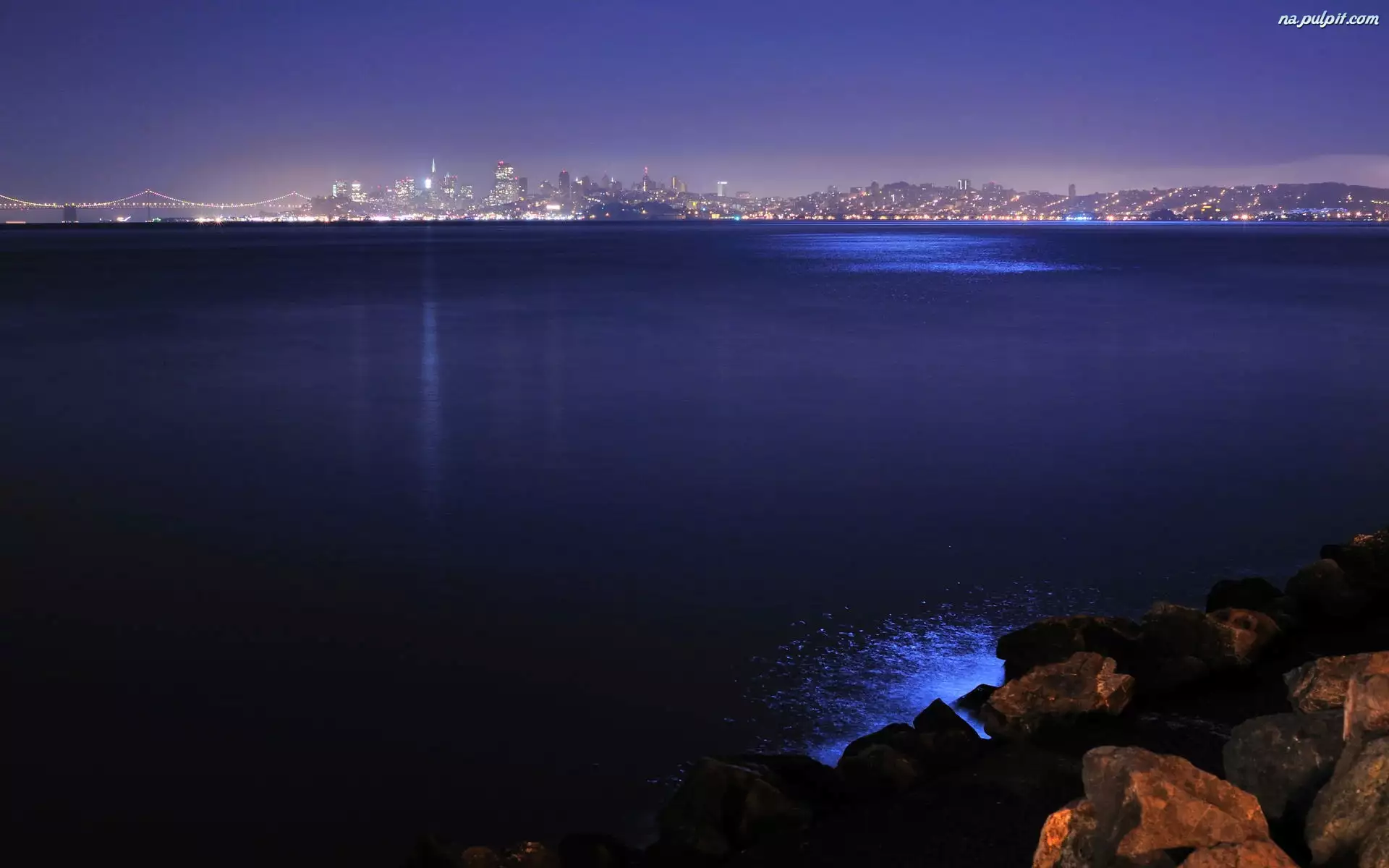 San Francisco, Morze, Kamienie, Noc