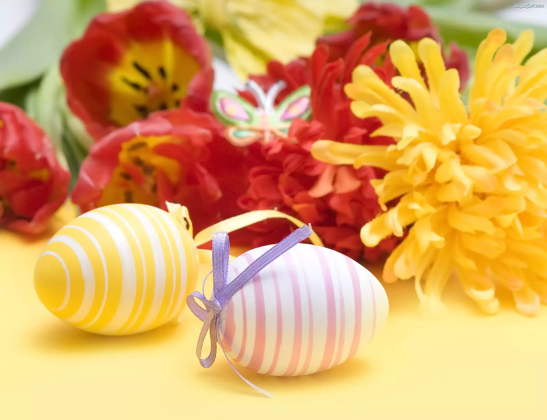 Kwiaty, Wielkanoc, Jajka