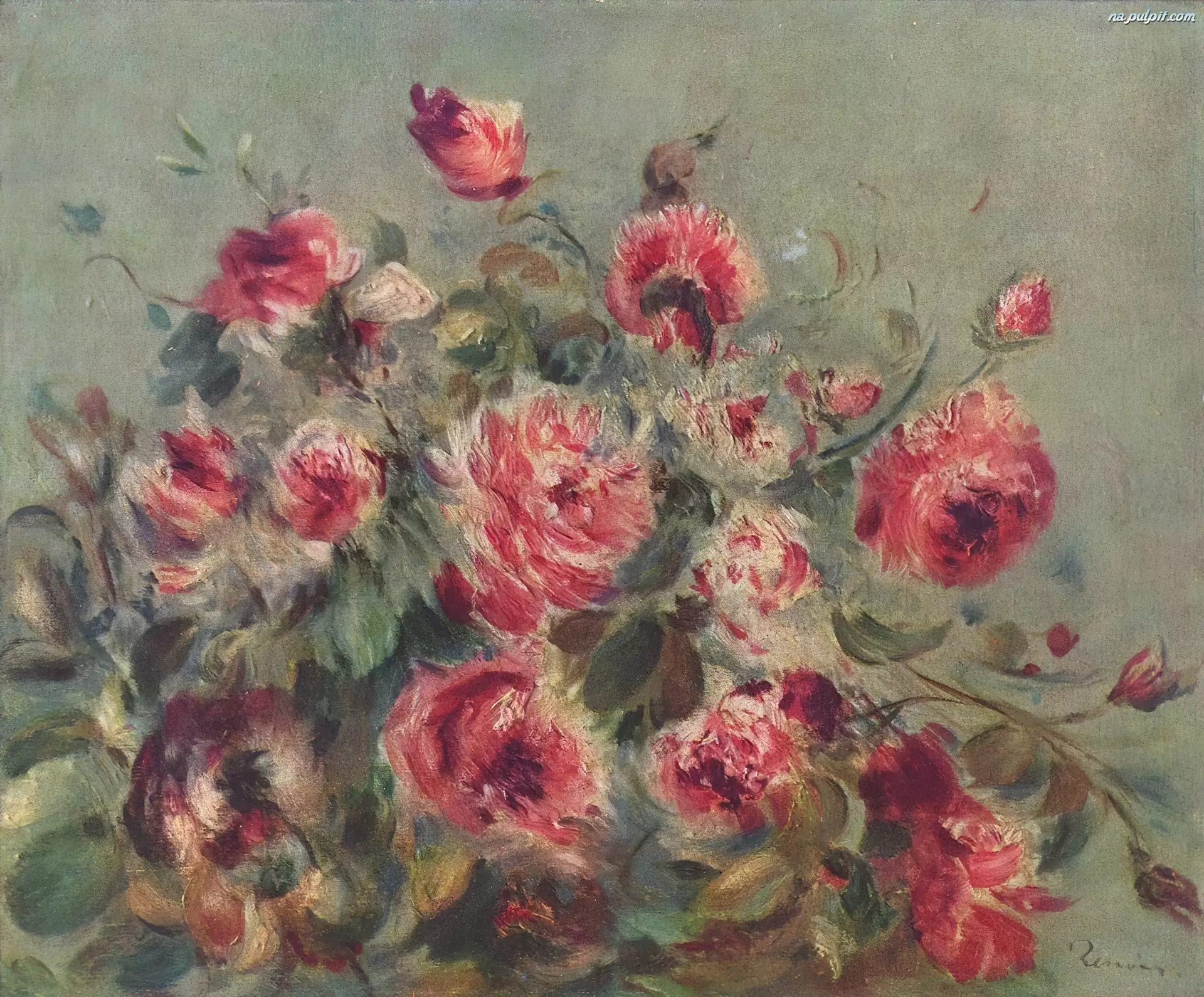 Róże, Obraz, Auguste Renoir