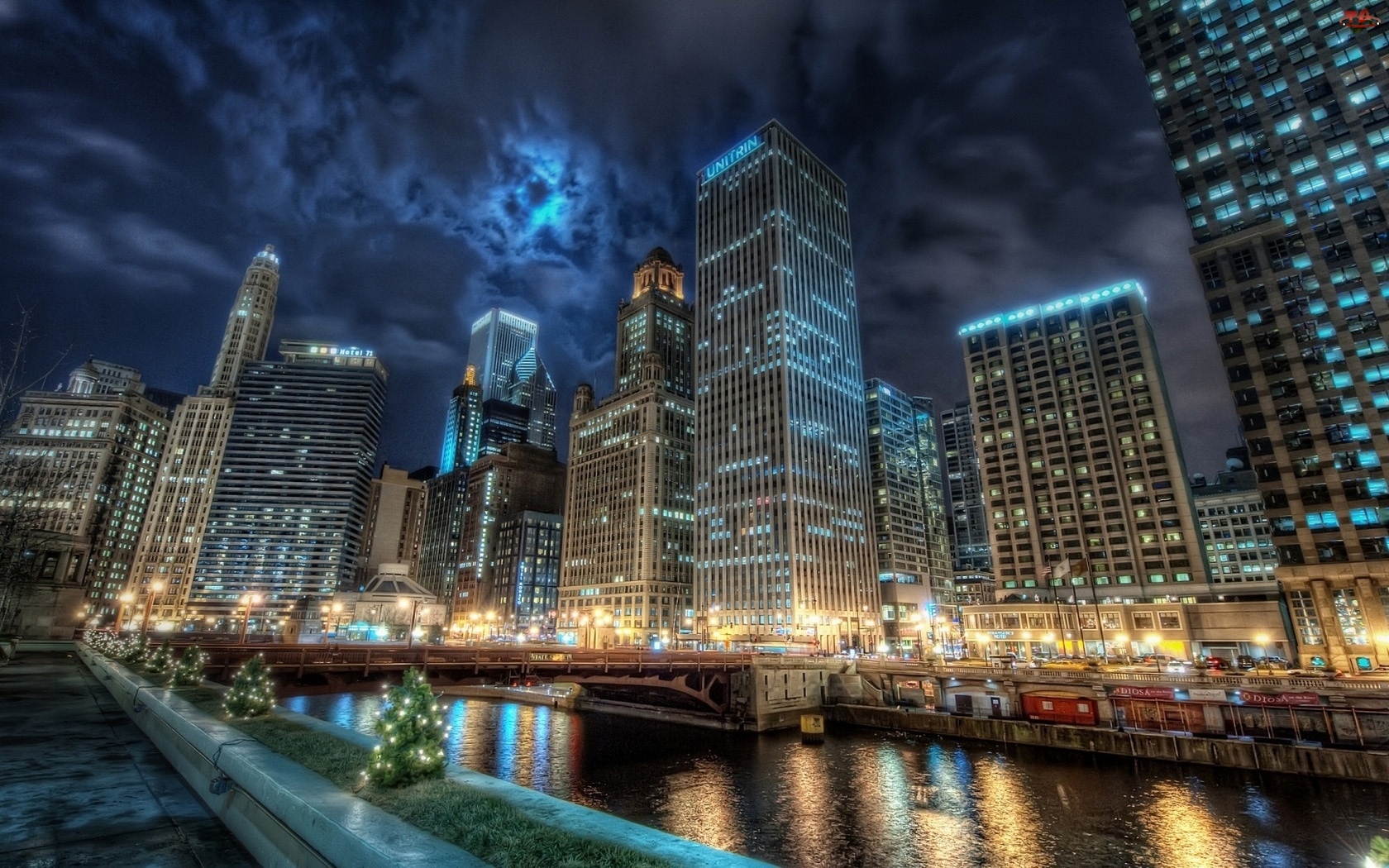 Światła, Chicago, Nocą