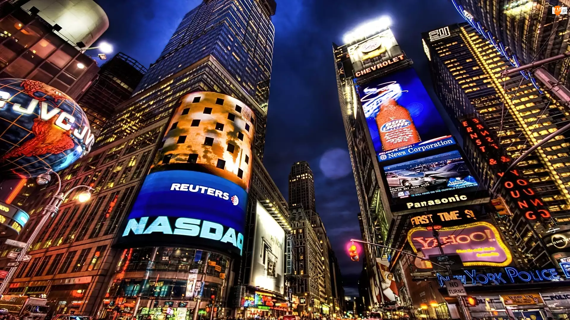 Nowy Jork, Times Square, Neony, Wieżowce