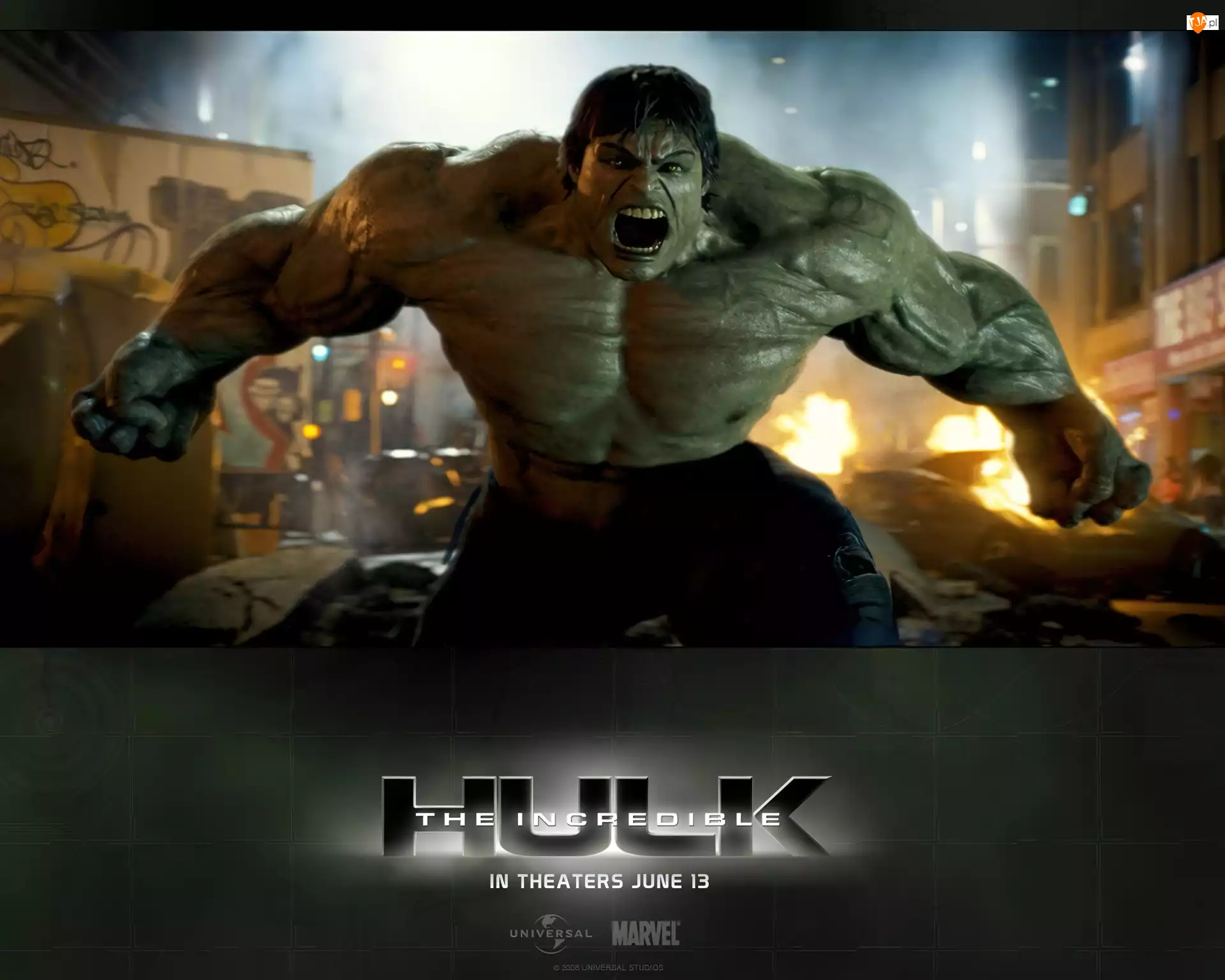The Incredible Hulk, pożar, stwór, mięśnie