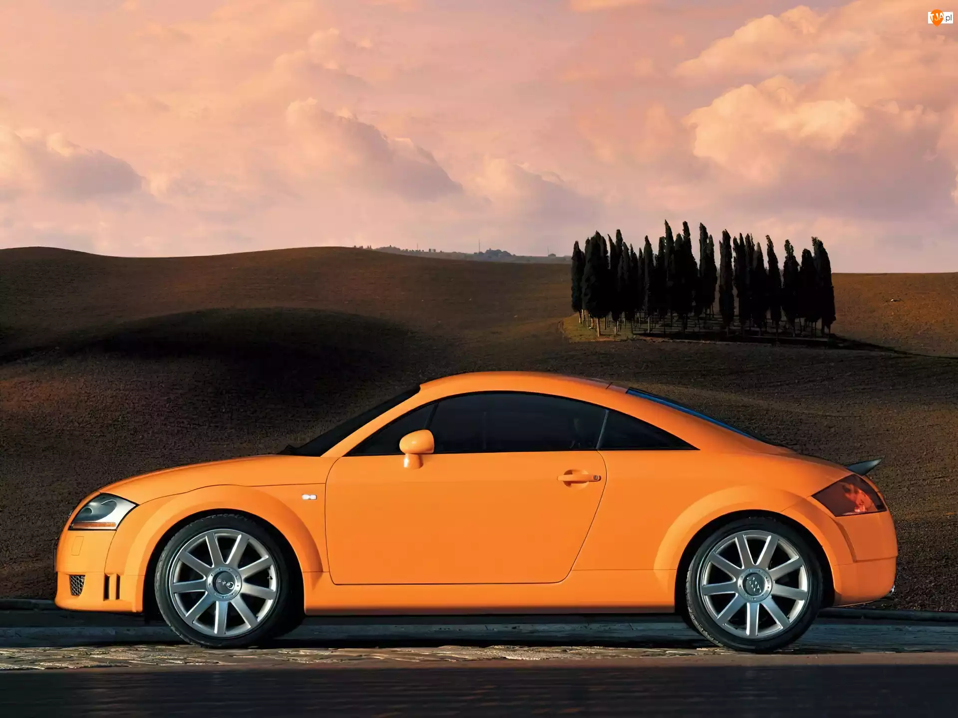 Lewy Profil, Pomarańczowe, Audi TT