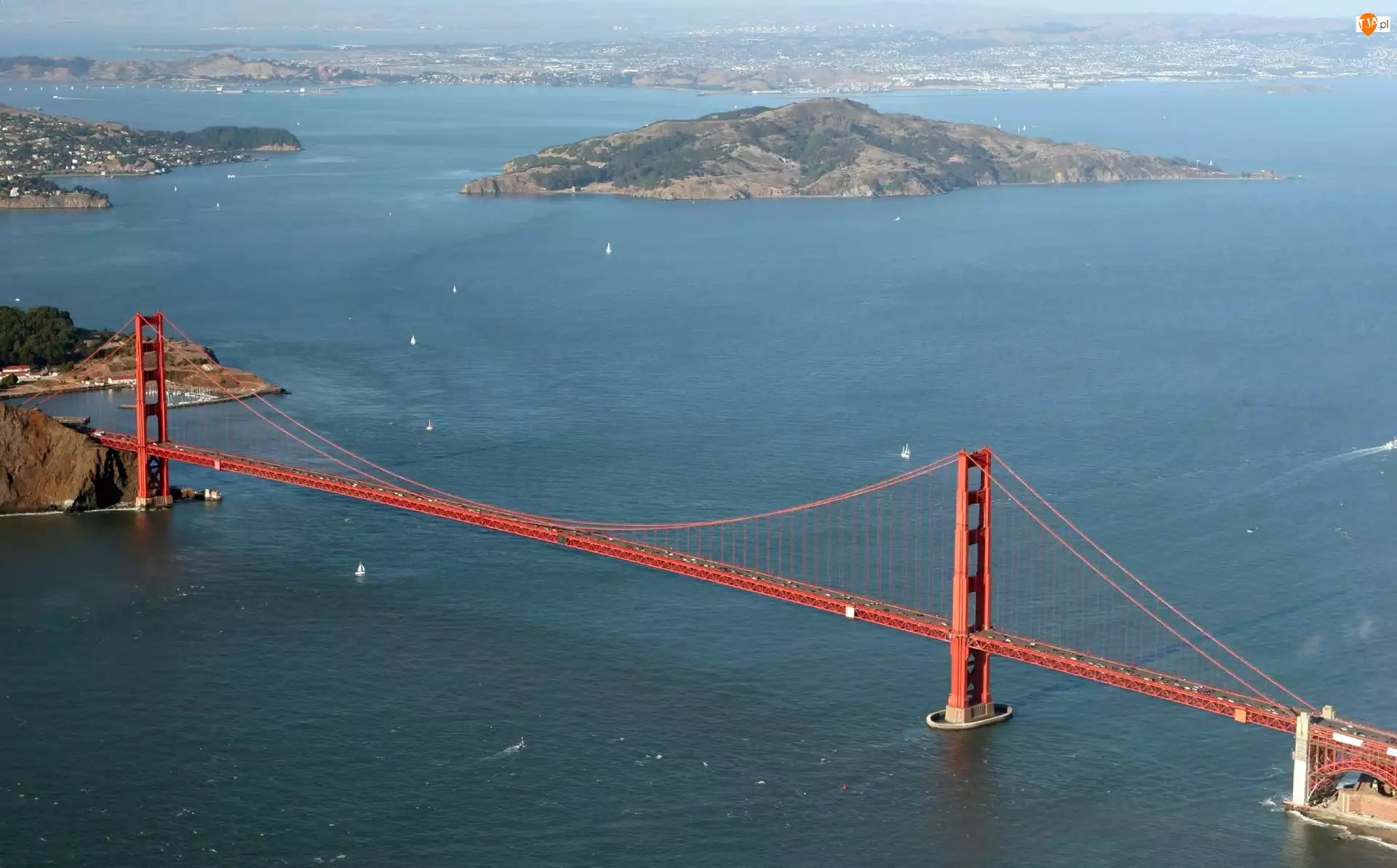 Wyspy, Most Golden Gate, Ocean
