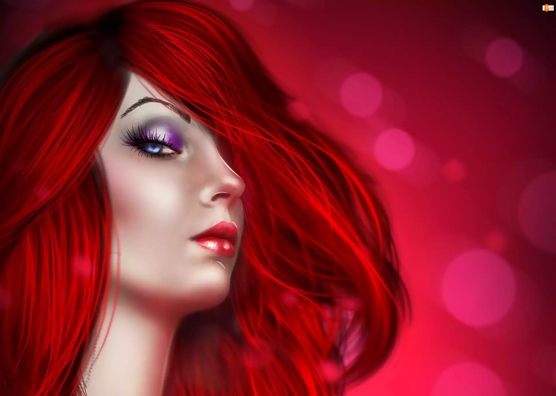 Włosy, Kobieta, Czerwone